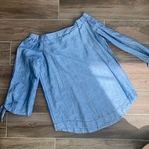 Women’s Off the Shoulder Chambray Top